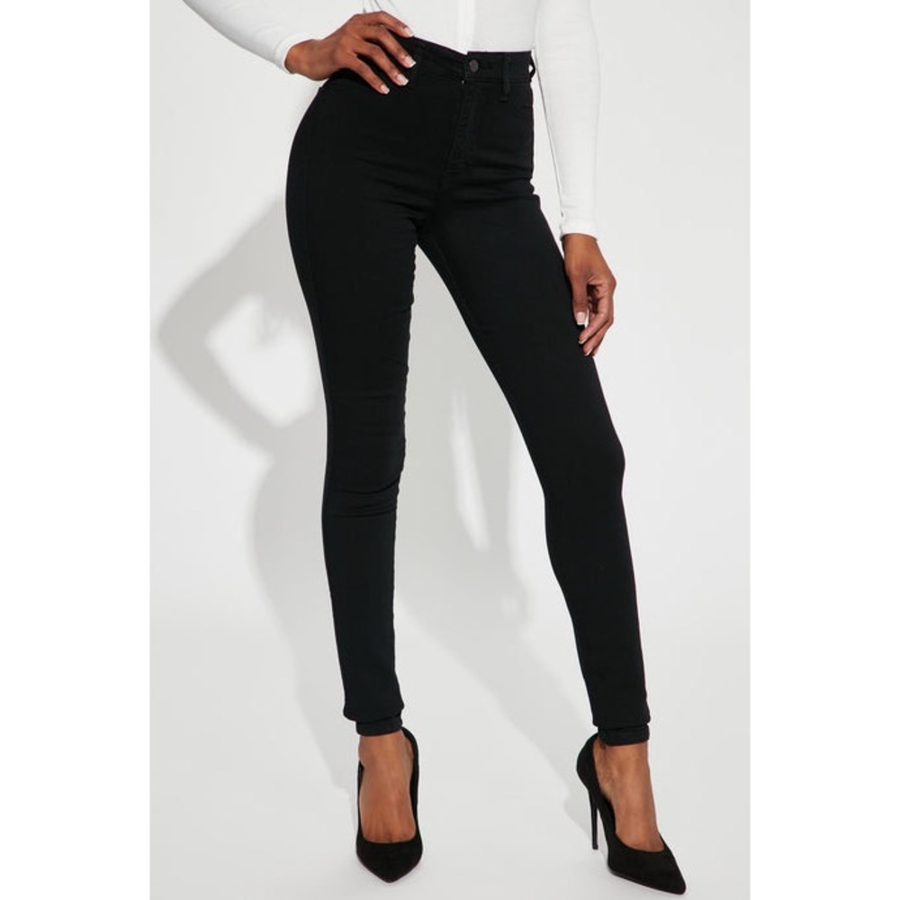 Fashion Nova Black Super High Rise Skinny Jeans